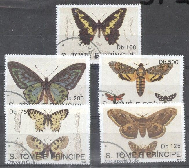 Sao Tome e Principe 1992 Butterflies, used AL.065