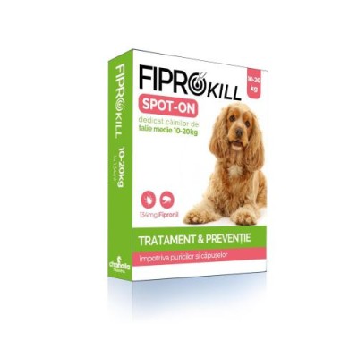 ANTIPARAZITAR EXTERN, 3 PIPETE CAINI 10-20KG FIPROKILL, 134MG foto