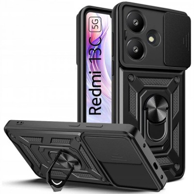 Husa pentru Xiaomi Poco M6 / Redmi 13C 5G, Tech-Protect, CamShield Pro, Neagra foto