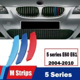 Set Ornamente Grila Fata BMW Seria 5 E60 E61 (2004-2010) Plastic