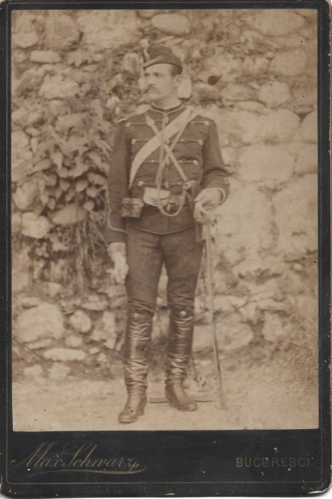 CDV MILITAR 11 x 16 cm Max Schvarz Bucuresti