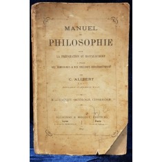 MANUEL DE PHILOSOPHIE par C. ALIBERT - PARIS, 1891