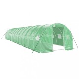 Cumpara ieftin Sera cu cadru din otel, verde, 42 m&sup2;, 14x3x2 m