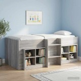 Cumpara ieftin Cadru de Pat Inalt pentru Copii Sonoma gri 90 x 200 cm