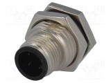 Conector M12 soclu 3 pini 250V 4A IP68 IP69K metal AMPHENOL LTW