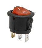 Interupator basculant 1 circuit 6A 250V ON-OFF 3 pini rosu cu retinere, Oem