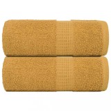 Cumpara ieftin Prosoape pentru oaspeți 2 buc Aur 30x50 cm 360 g/m&sup2; 100% bumbac