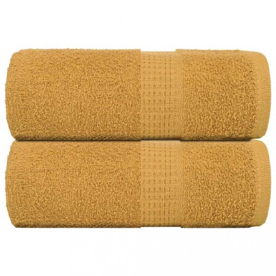 Prosoape pentru oaspeti 2 buc Aur 30x50 cm 360 g/m&amp;sup2; 100% bumbac foto