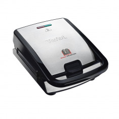 Sandwich-maker Tefal SW852D12 Snack Collection 2 in 1, 2 indicatoare luminoase, 700 W, Inox foto