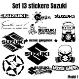 Set 13 stickere auto Suzuki , autocolante pentru personalizare masina