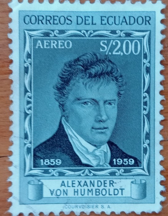 ECUADOR-1959-&#039;&#039;OMAGIU-ALEXANDER VON HUMBOLD&#039;&#039;-Timbru-MNH-NEstamp.-VEZI SCAN