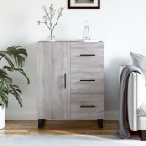 vidaXL Servantă, gri sonoma, 69,5x34x90 cm, lemn compozit