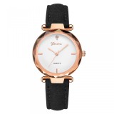 Cumpara ieftin Ceas Dama Geneva Themis Black White, Curea Piele Ecologica, Quartz, Elegant, Analogic, Diametru 33mm