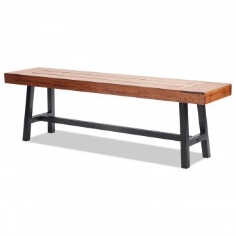 Banca pentru gradina, Vivatechnix Metal/Lemn, 36.5 x 160 x 48.2 cm, 3 persoane, max 227 kg foto