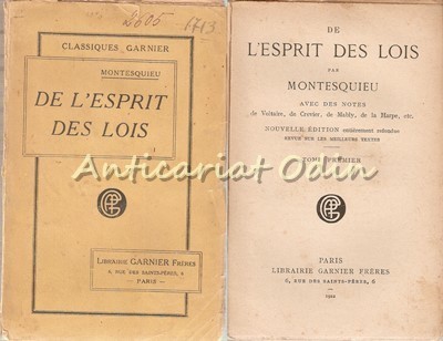 De L&#039;Esprit Des Lois - Montesquieu - 1922