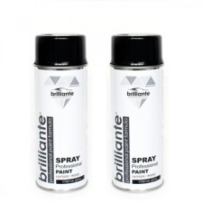 Pachet 2 x Vopsea Spray Brilliante Negru Lucios RAL 9005 400 ml