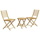 Cumpara ieftin Set mobilier bistro, 3 piese, bambus