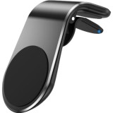 Suport auto flippy, cu magneti puternici neodim, pentru telefon, tableta, gps, cu prindere pe grila de ventilatie, negru