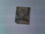 Timbru Turcia 1884 25 piastri , stampilat , colt rotunjit stanga jos