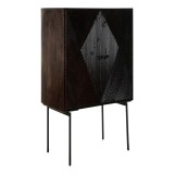 Cumpara ieftin Servantă DKD Home Decor Negru Maro &icirc;nchis Metal Lemn de mango 84 x 43 x 153,5 cm