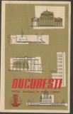 Romania anii 60 - Vigneta generica de bagaje Bucuresti (tip 1), ONT Carpati, eticheta promovare turistica