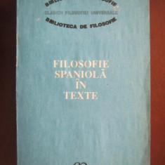 Filosofie spaniola in texte