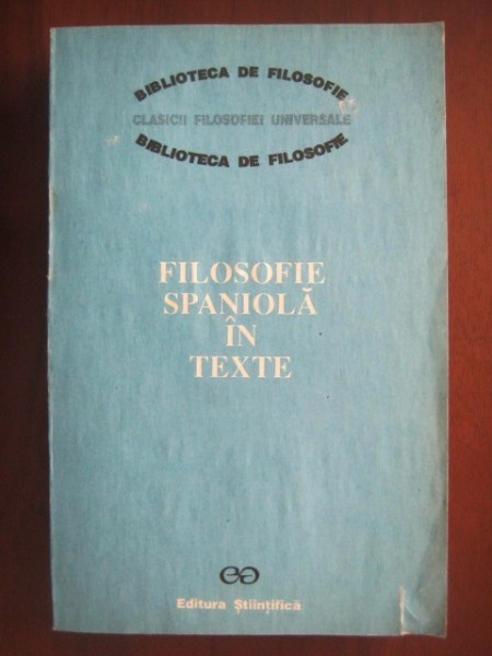 Filosofie spaniola in texte
