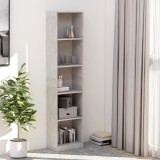 vidaXL Bibliotecă cu 5 rafturi, gri, 40 x 24 x 175 cm, PAL