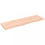 Gossi polita de perete, 100x30x2 cm, lemn masiv de stejar netratat