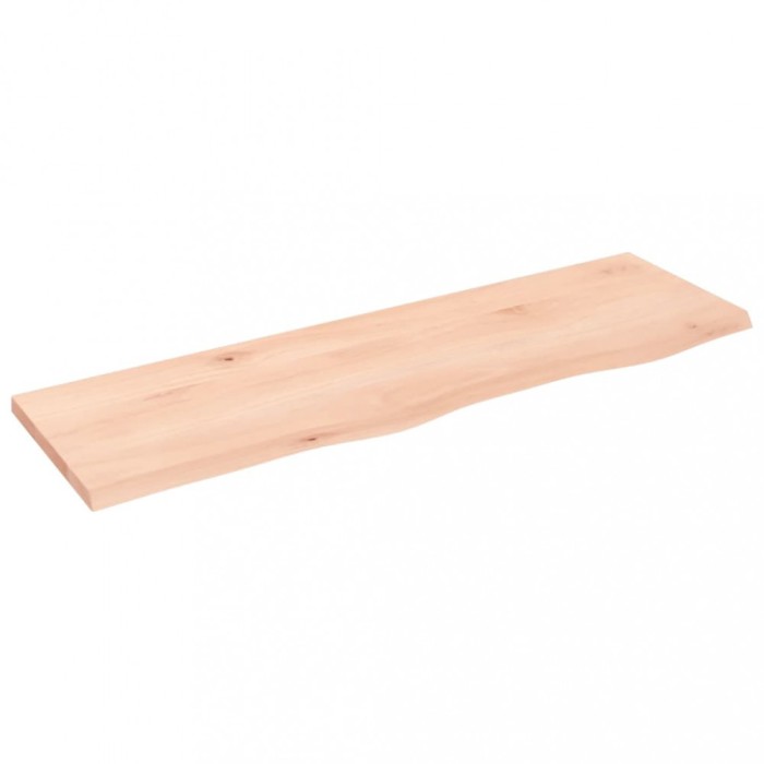 Gossi polita de perete, 100x30x2 cm, lemn masiv de stejar netratat