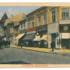 4335 - CRAIOVA, Unirii street, stores, Romania - old postcard - unused