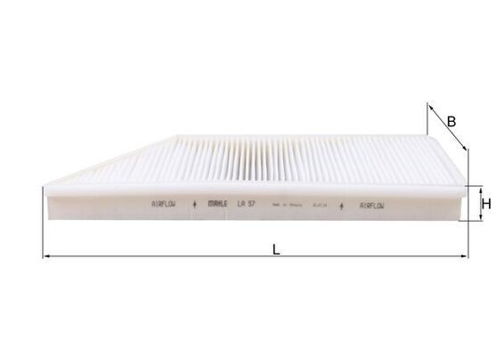 MAHLE LA 57 Filtru, aer habitaclu