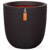 Cumpara ieftin Capi Jardinieră &icirc;n formă de ou &quot;Nature Rib&quot; negru 35 x 34 cm, PKBLR932