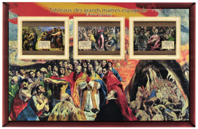 GUINEEA 2012 - Picturi, maestri spanioli, El Greco/set complet -colita+bloc MNH foto