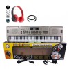 Orga electronica 5 octave, 61 clape, Microfon karaoke + Casti wireless, 10 ritmuri, Afisaj digital, Copii