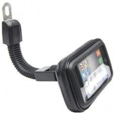 Suport telefon rotativ, impermeabil, cu brat flexibil, pentru motocicleta, negru, pentru dispozitive de 5,5&amp;quot; - 6,5&amp;quot; foto