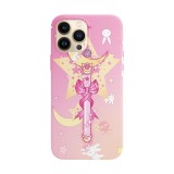 Husa compatibila cu Apple iPhone 12 Mini model Sailor Moon wand, Silicon, TPU, Viceversa, Transparent, Carcasa