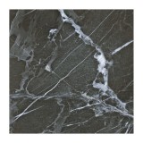 Gresie exterior / interior portelanata Merletto Black, 60 x 60 cm, negru, mata, rectificata, aspect marmura