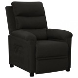 VidaXL Fotoliu rabatabil, negru, material textil
