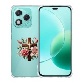 Husa antisoc pentru honor 400 lite - airbag tpu, col&Egrave;uri ranforsate - cross floral