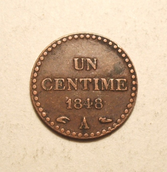 FRANTA 1 CENTIME 1848 A