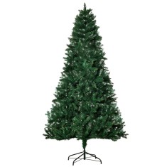 Brad de Craciun Artificial Baza Detasabila, brad verde, decoratiune de Craciun din PVC si Otel, &Phi;105x210cm, Verde HOMCOM | Aosom Romania