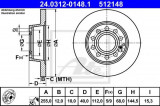 Disc frana AUDI A4 Avant (8E5, B6) (2001 - 2004) ATE 24.0312-0148.1