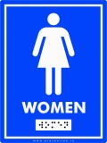 Placute wc toaleta femei WOMEN pentru nevazatori