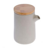 Recipient ceramic cu capac bambus 280 ml