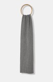 Joop! esarfa de lana culoarea gri, neted, 30033627