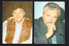 Carte postala actori romani 2 Dorel Visan / Constantin Codrescu, necirculate foto
