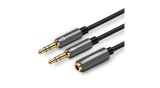 Ugreen Cablu audio de la 3,5 mm de sex feminin la 2,5 mm de sex masculin (negru)