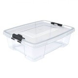 Cutie Depozitare, Model Transparent, Plastic, Capacitate 7L, Dimensiuni 36x28.5x12 cm