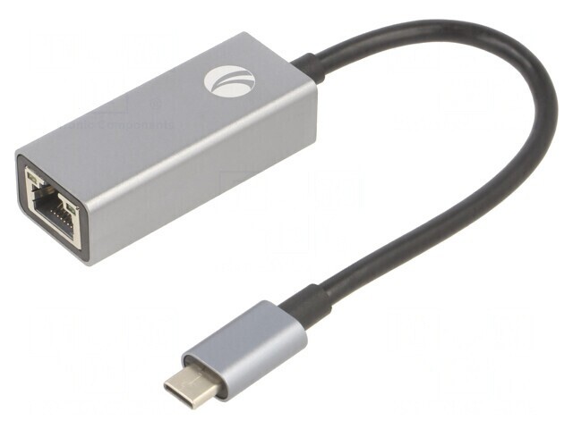 Adaptor USB-C la RJ45, 0.2m, Negru
